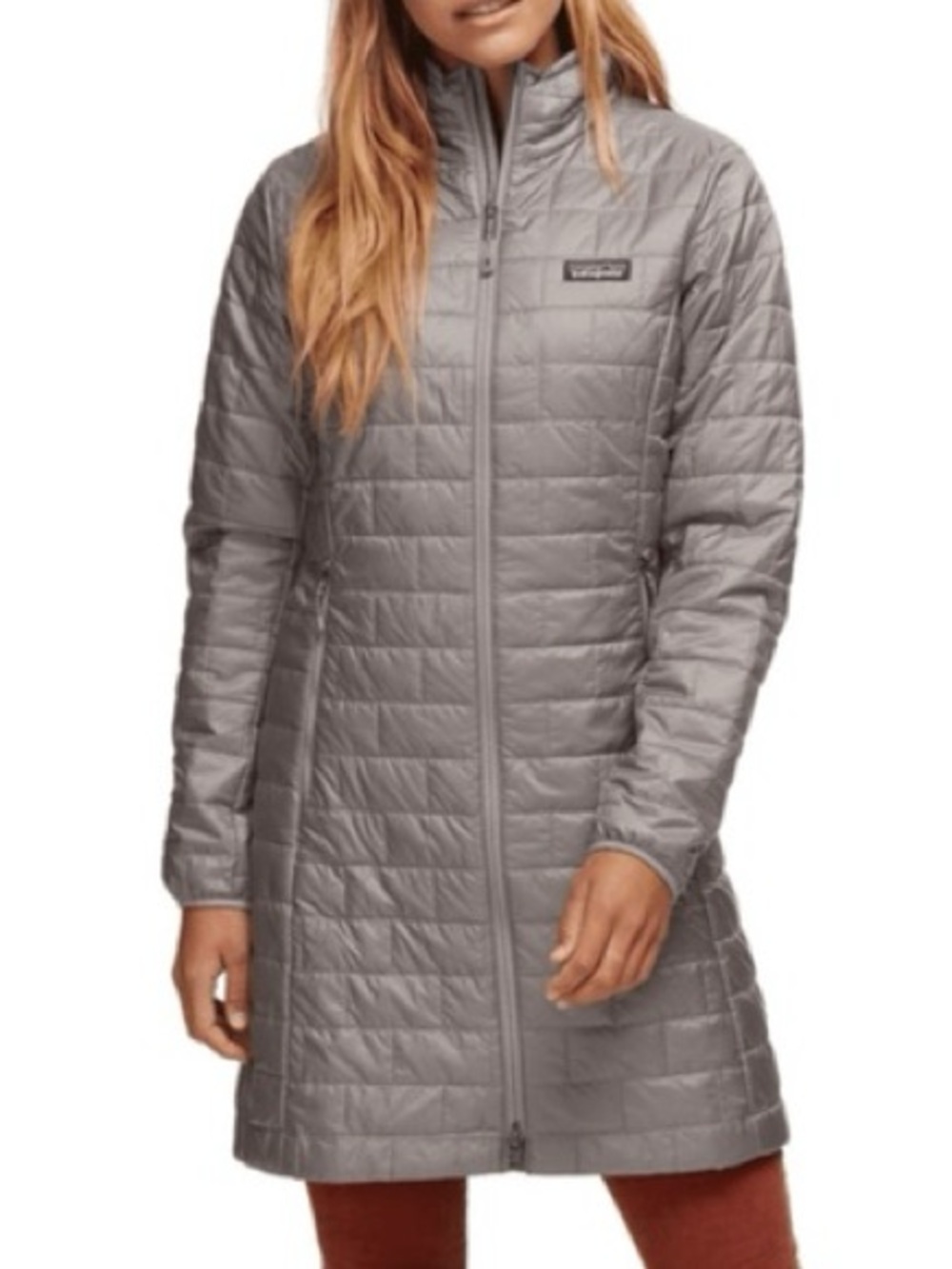 Patagonia Women's Nano Puff Parka Puffer Longline Jacket in Gray Size Small
